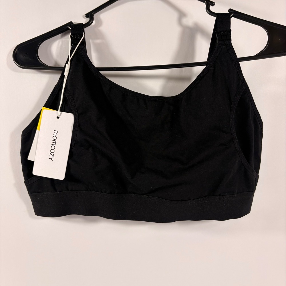 Momcozy Nursing Pumping Bra Cotton Blend Wireless Maternity Breastfeeding Large
